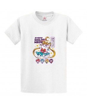 Sailor Meow Classic Unisex Kids and Adults T-Shirt For Anime and Video Games Lovers